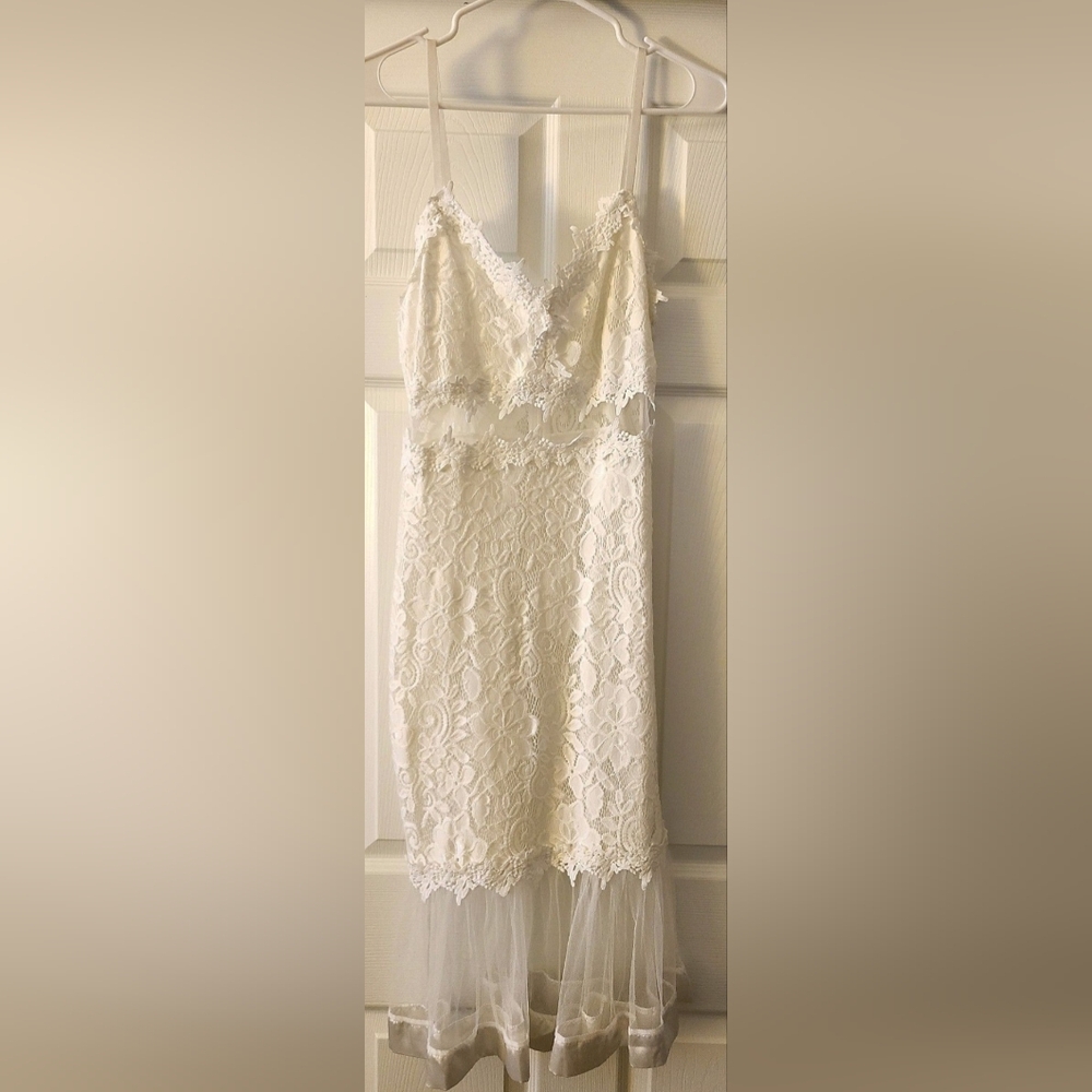 Womens White Lace Dress